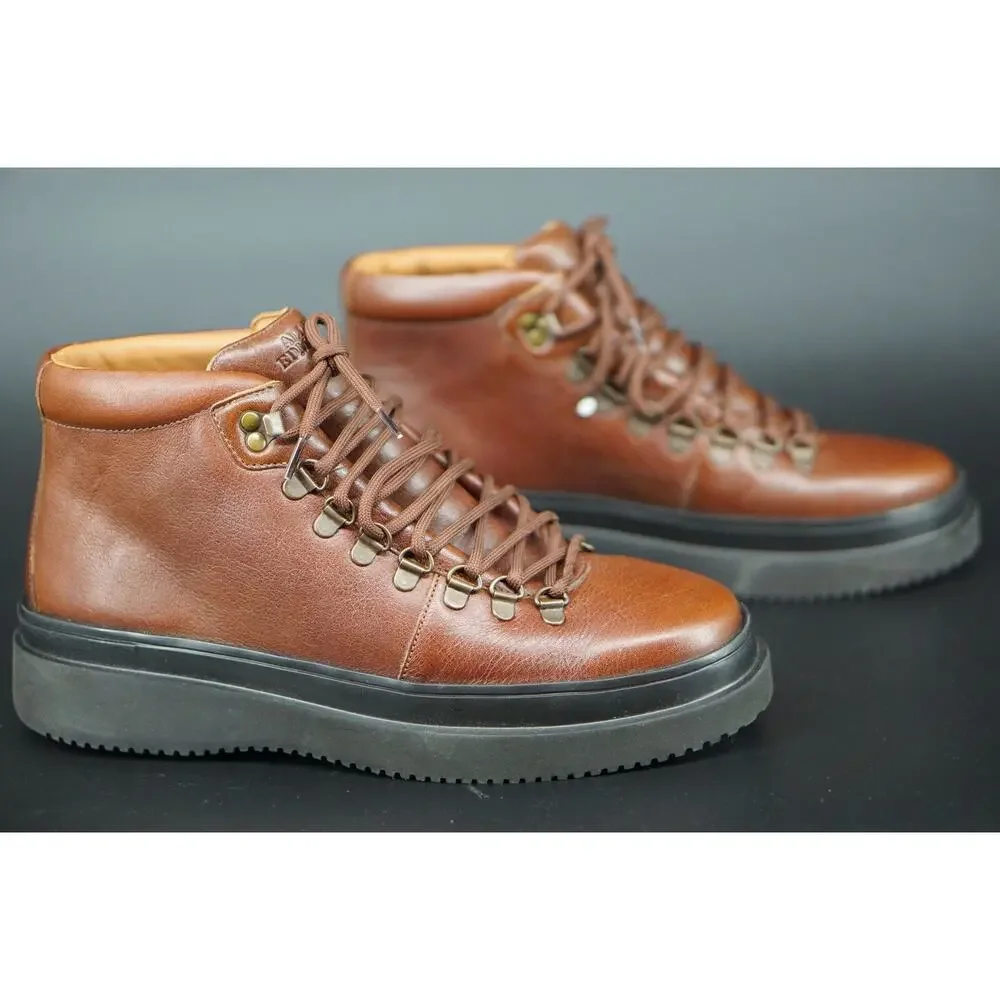 Allen Edmonds Knox High Brown Leather Sneaker Boot Size 9 New Ultralight $475